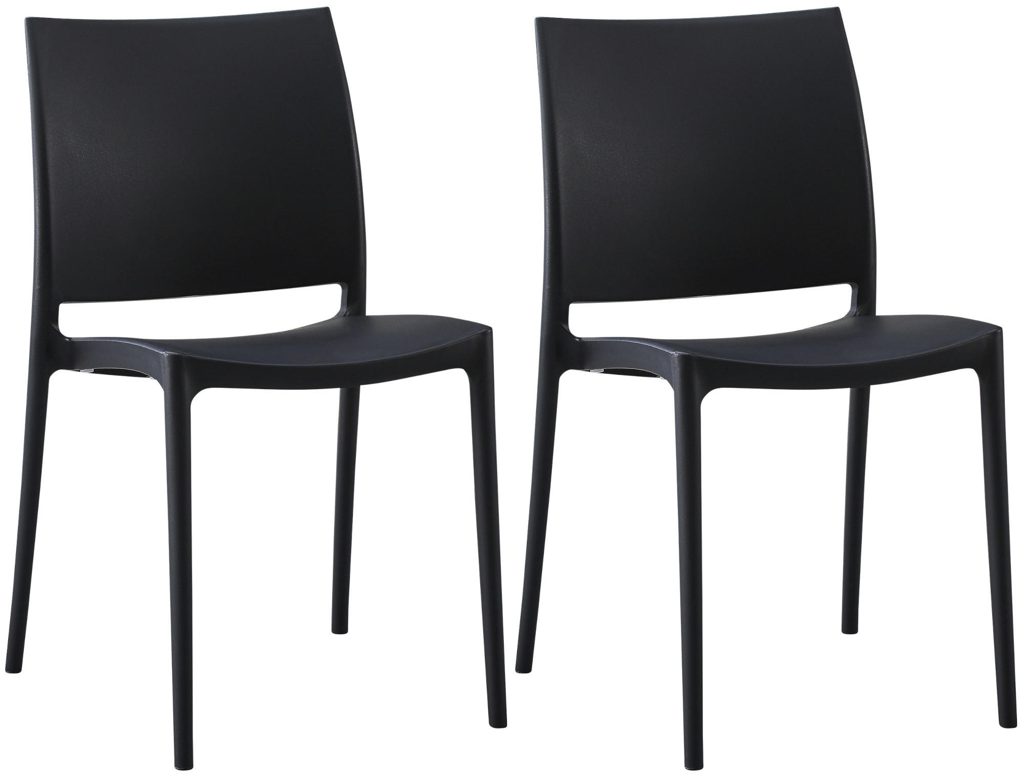 STÜHLE Merle - 2er Set schwarz - Schwarz, Kunststoff (42/81/49cm) - TPFGarden