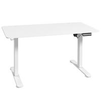 HÖHENVERSTELLBARER Schreibtisch 140 x 70cm Elektrisch Computertisch mit Haken - Weiß, Kunststoff (140/70/116cm) - Vinsetto
