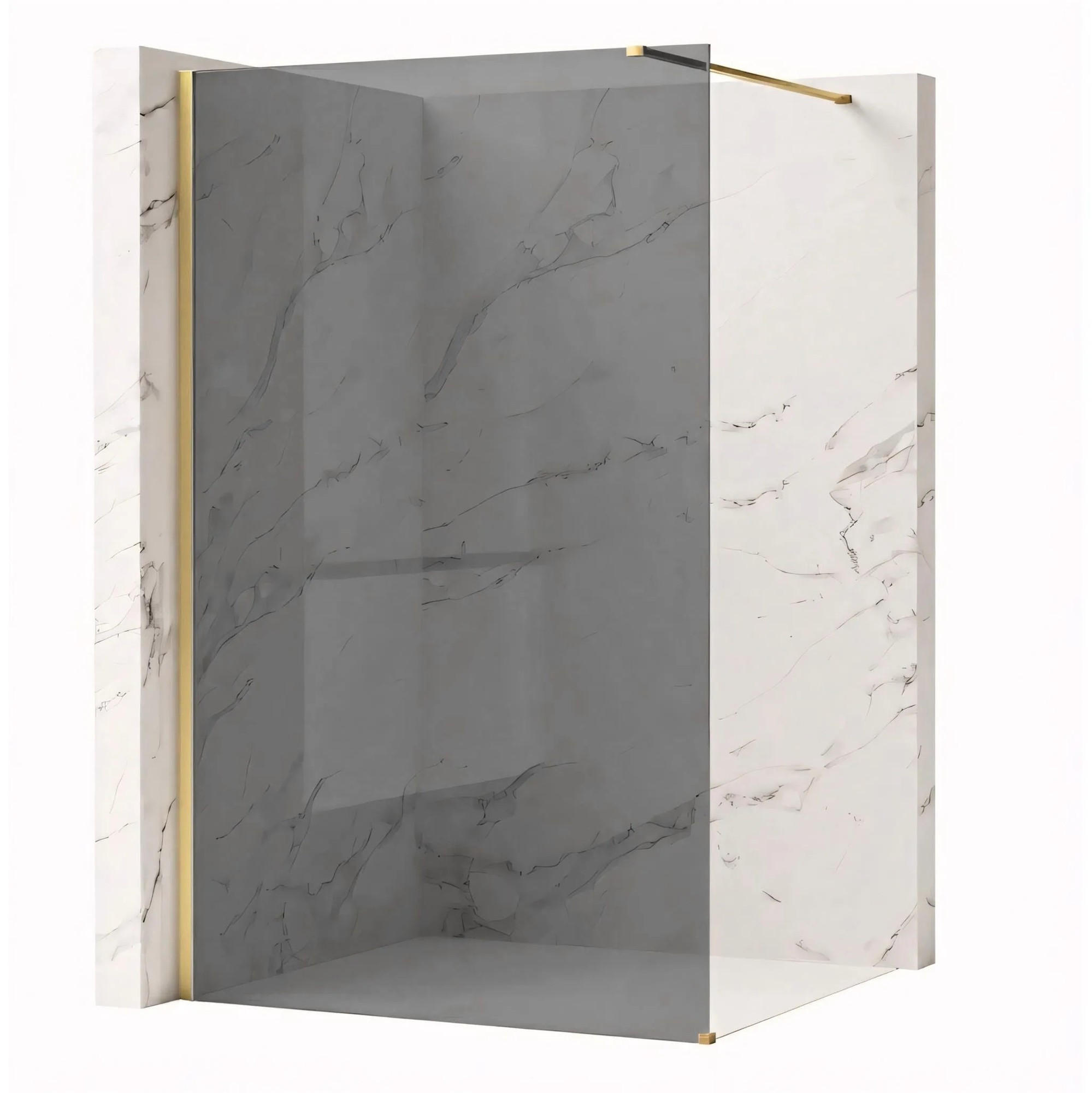 REA Duschwand Gold 120x195x120 cm
