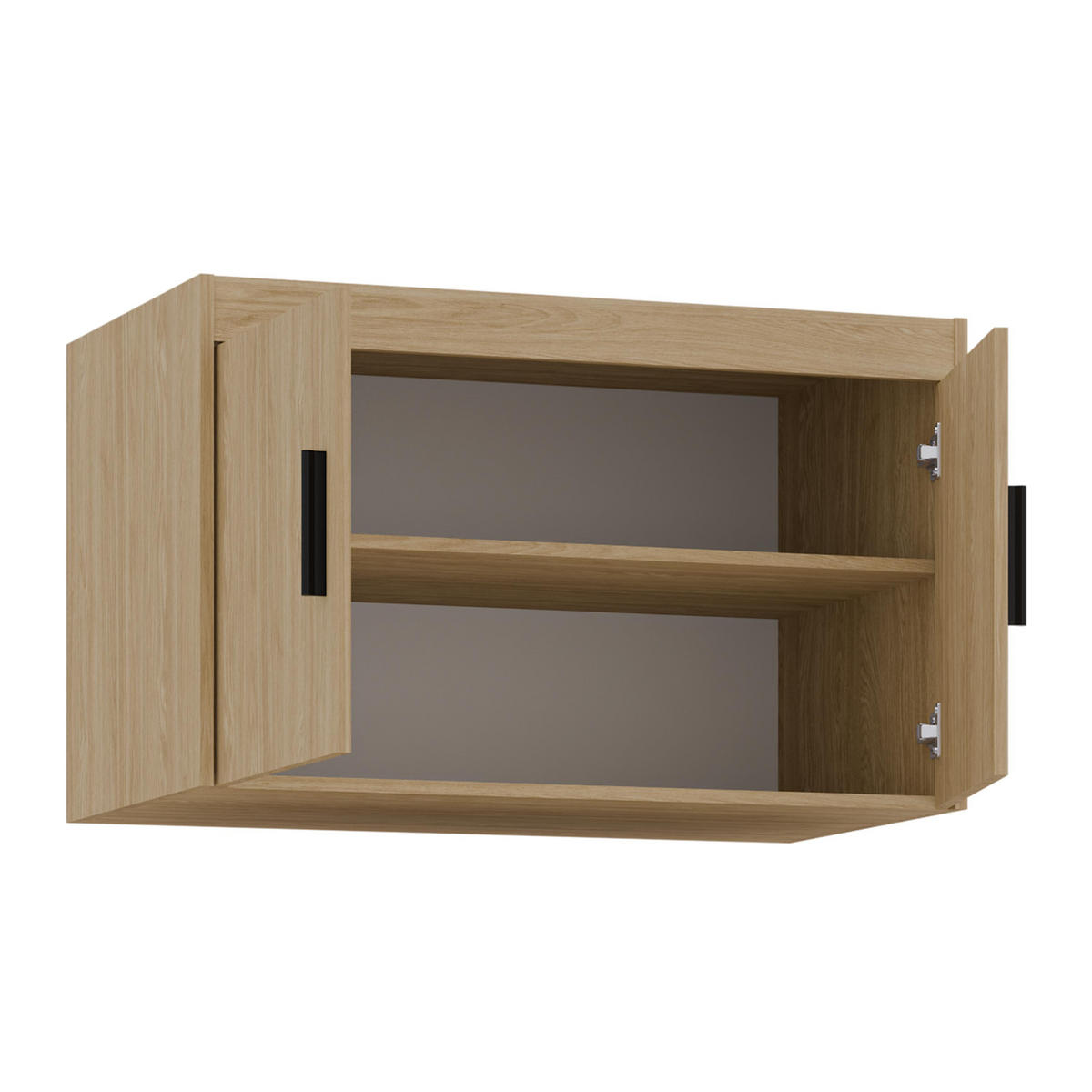 AUFSATZSCHRANK Storicos Geölte Eiche 89,7/55/53 cm - 2T Modern - Eichefarben, Holzwerkstoff/Kunststoff (89.7/55/53cm) - AX Living