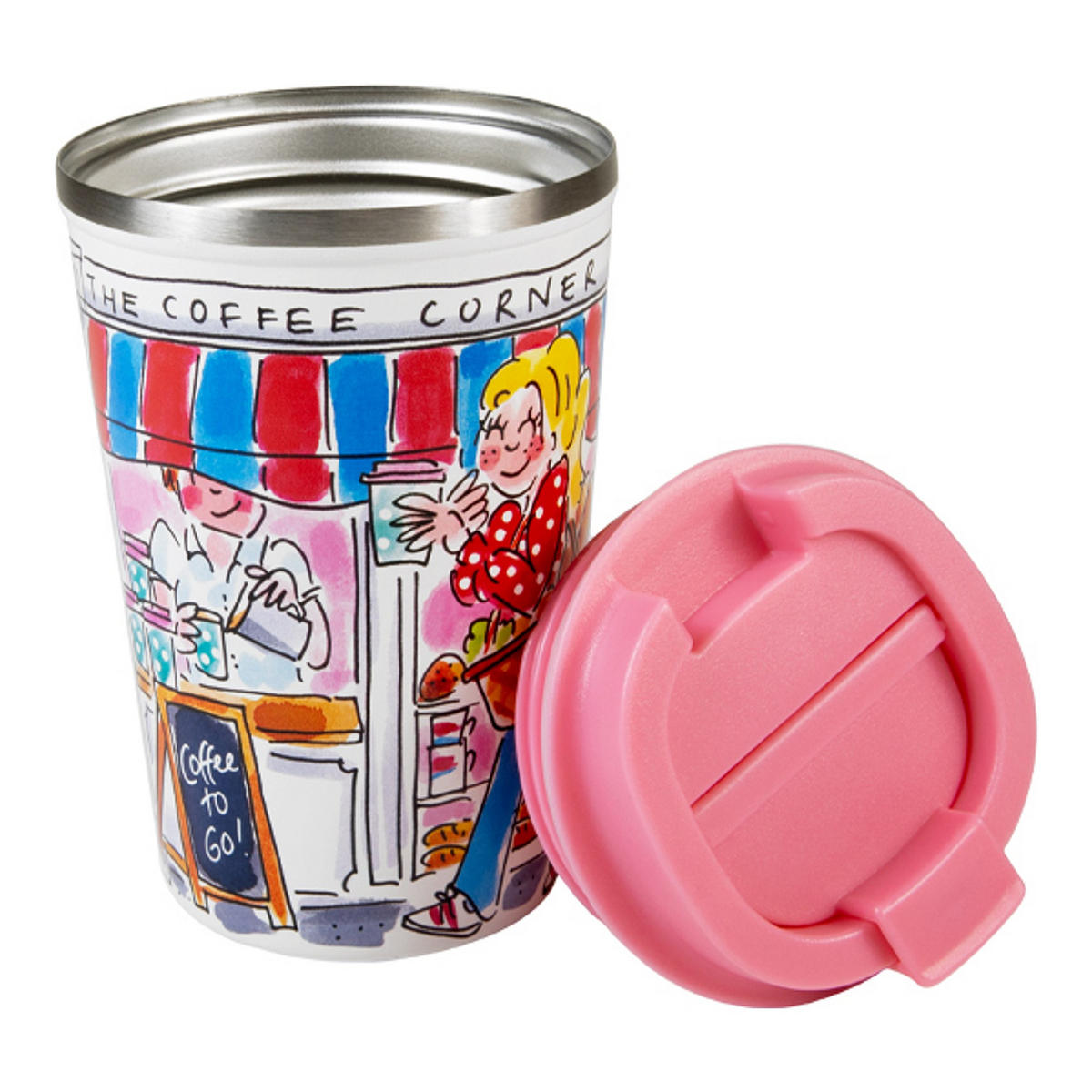 TO-GO-BECHER Die Kaffeecke in Bunt - 380 ml - Multicolor, Keramik (0.38L) - Blond Amsterdam