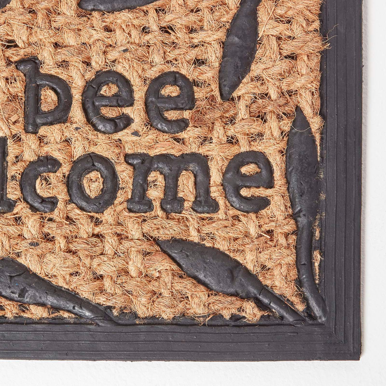 FUSSMATTE Bee Welcome, Kokos & Gummi 45/75 cm - Naturfarben, Naturmaterialien (25/76cm) - Homescapes