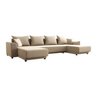 WOHNLANDSCHAFT mit Schlaffunktion - Stoff - Beige - NESSARO - Beige, Textil (149/311cm) - Vente-Unique