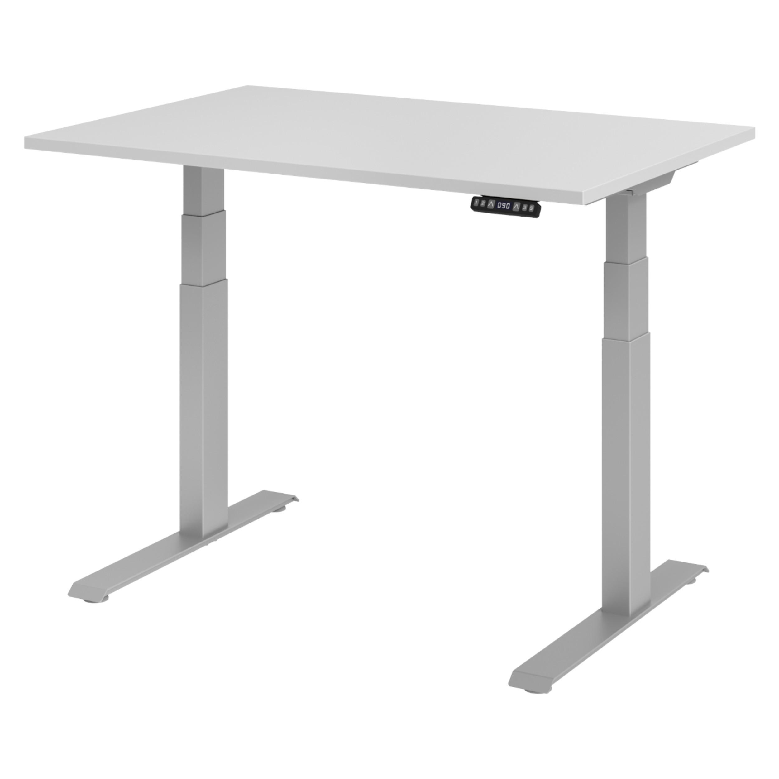 bümö Schreibtisch Grau, Silber 120x74x80 cm