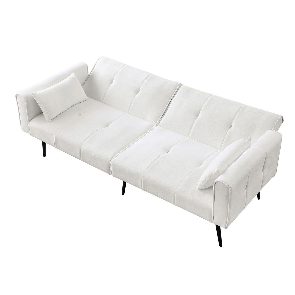 SCHLAFSOFA 175/71/71 cm Beige Cord - Beige, Textil (175/71/71cm) - Oxeza