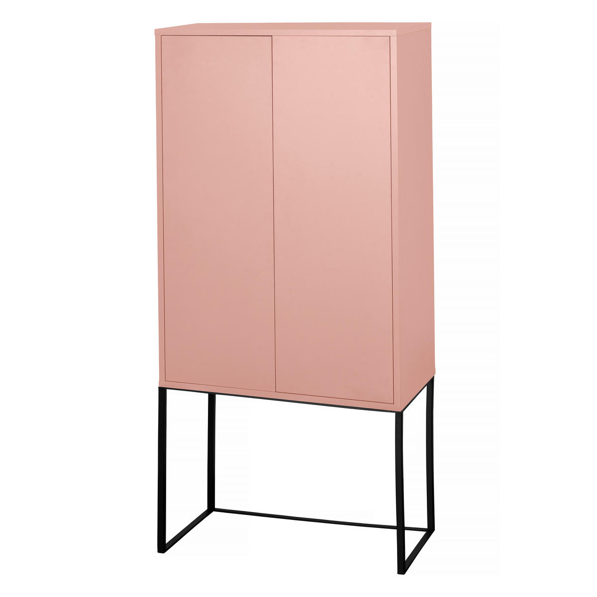 HIGHBOARD 2 Türen aus MDF in Rosa LENNON - Pink, Holzwerkstoff (75/164/30cm) - RNT By Really Nice Things