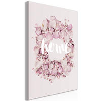 KUNSTDRUCK Rosa 80/120 cm - Pink/Weiß, Textil (80/120cm) - KUNSTLOFT