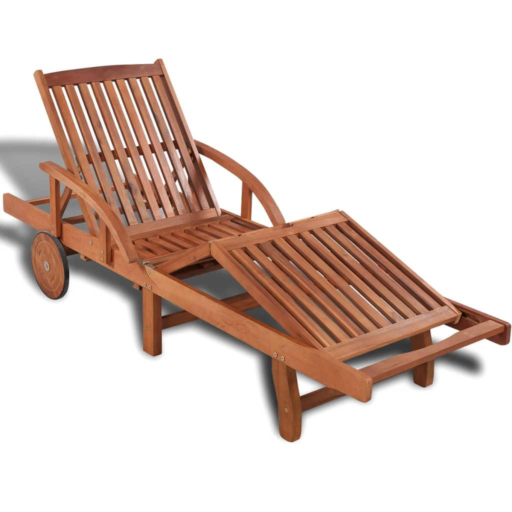 SONNENLIEGE Massivholz Akazie - Braun, Holz (68/83/200cm) - vidaXL