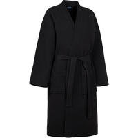 BADEMANTEL 100% Baumwoll Wafflepique in XS/S Unisex, Anthrazit - Anthrazit, Textil (XS/Snull) - Blumtal