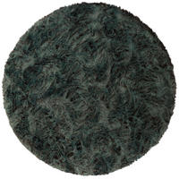 LUXUS SUPER SOFT FELLTEPPICH ASPEN RUND MELIERT - Petrol, Textil (120/120cm) - Pergamon