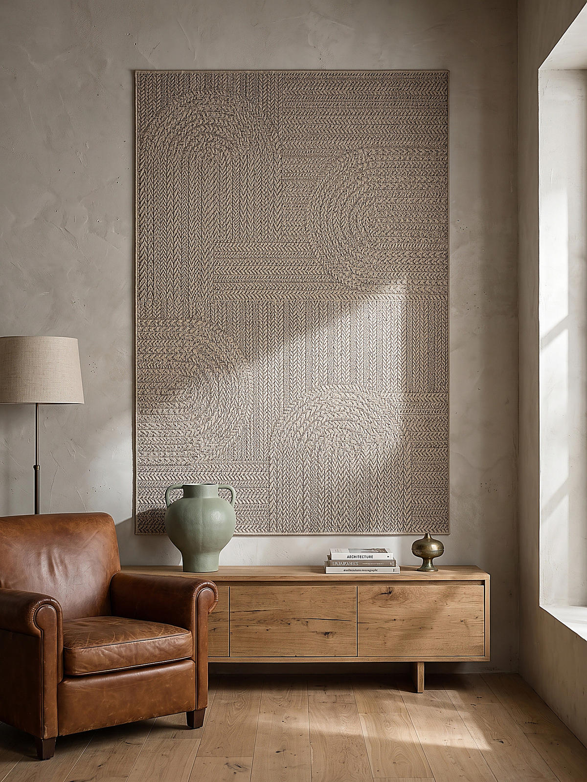 FLACHWEBTEPPICH Geometrisch CORDEV Polypropylen Natur 160 x 230 cm - Beige, Textil (160/230cm) - KADIMA DESIGN