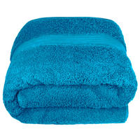 BADETUCH Linz Petrol Blau 100x200 cm - Petrol, Textil (100/200cm) - Lashuma