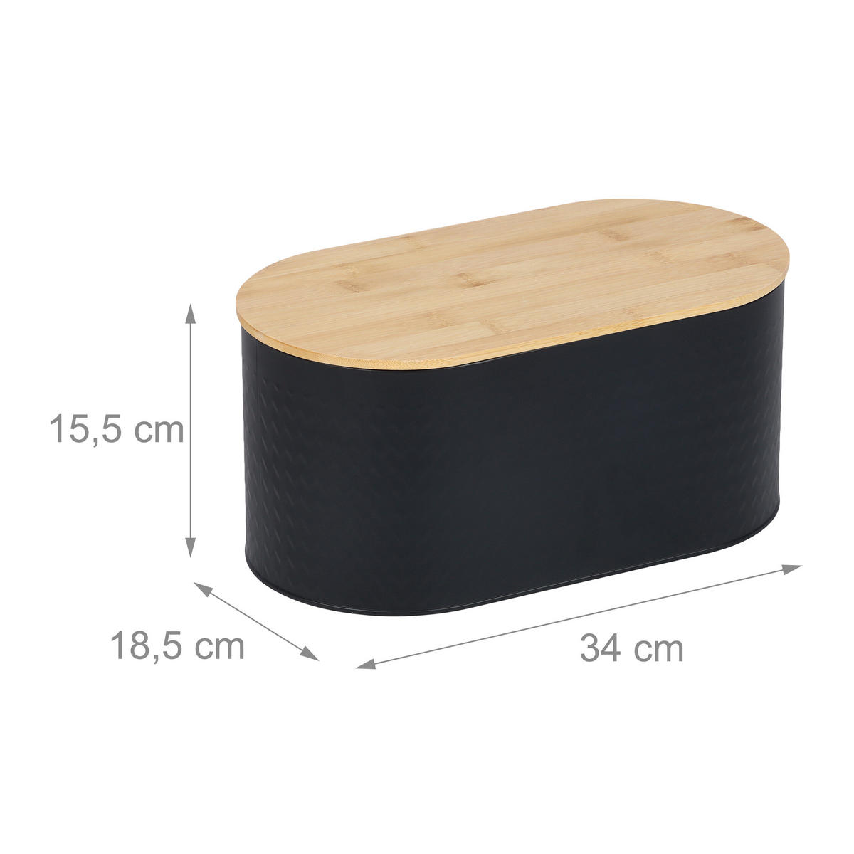 CHLEBÍK - viacfarebná, kov/drevo (34/15.5/18.5cm) - Relaxdays