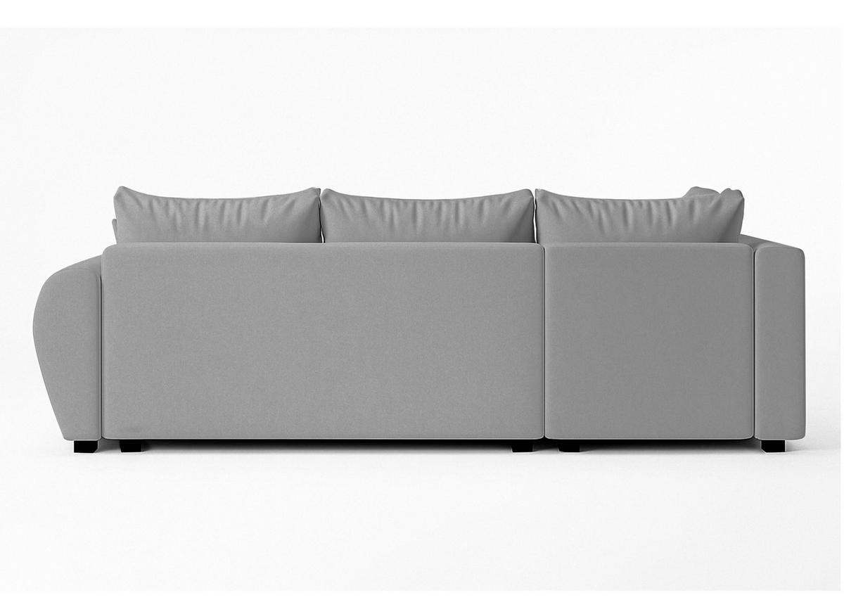 ECKSOFA L Form Malatya MAX Hellgrau 246/145/82 cm stilvolle mit Schlaffunktion L - Hellgrau/Schwarz, Kunststoff/Textil (175/235cm) - AX Living