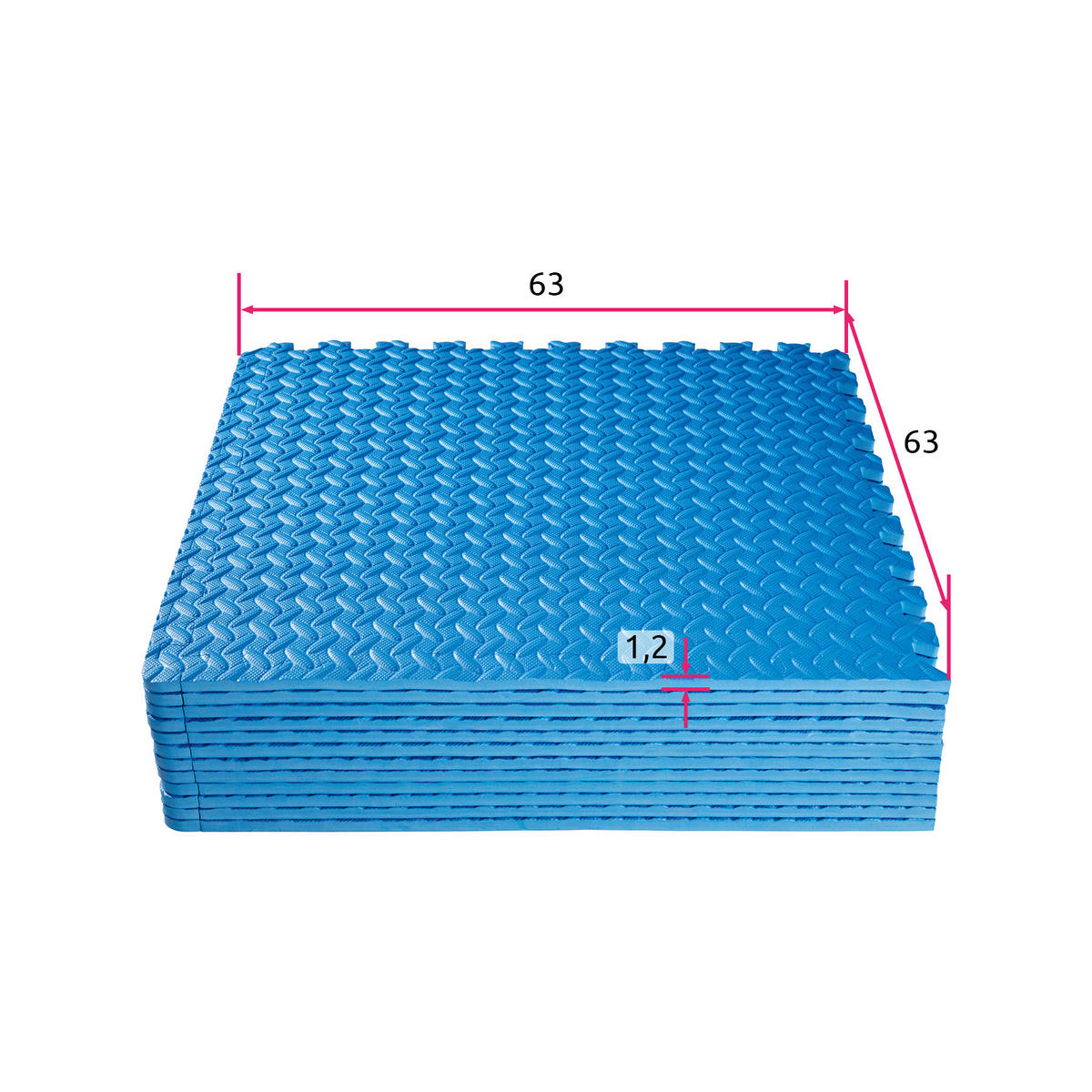 SCHUTZMATTENSET ,leichte Reinigung und flexibel erweiterbar,blau - Blau, Kunststoff (124/307cm) - tectake