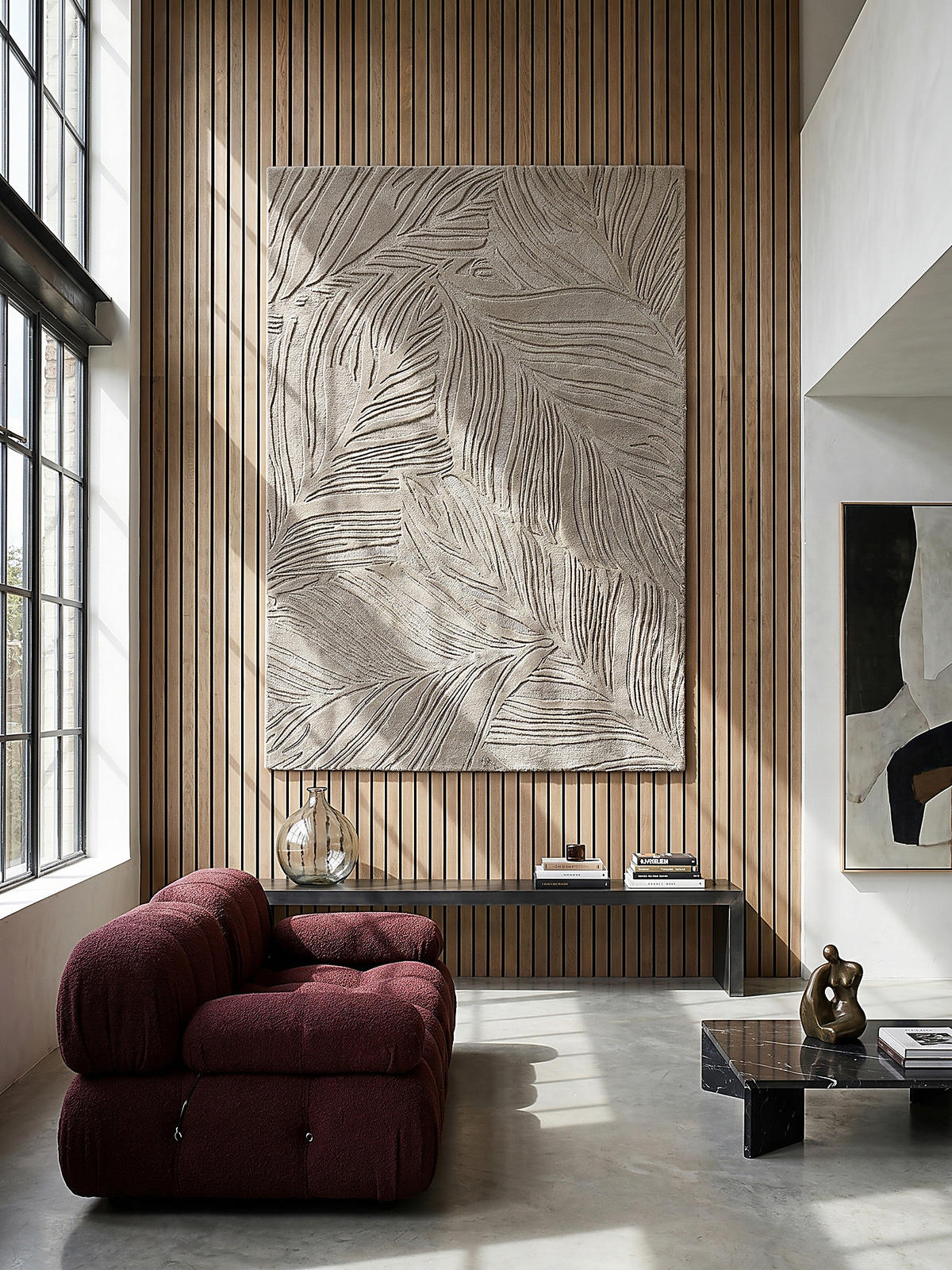 WOLLTEPPICH LEVEN, floral, Grau, 160 x 230 cm - Grau, Textil (160/230cm) - KADIMA DESIGN