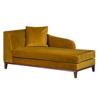 RECAMIERE - Samtstoff - Gelb, Textil (165/77/82cm) - home24