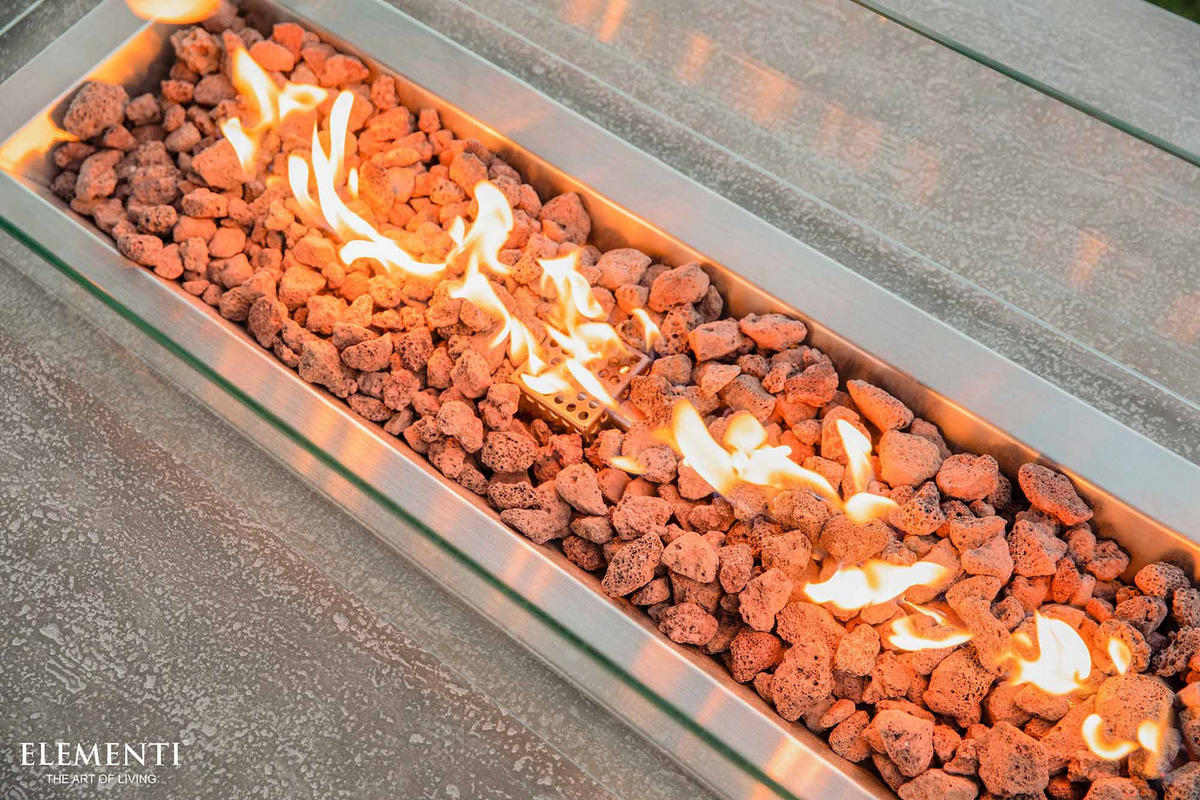 FEUERSTELLE Hampton in Beton-Optik grau aus Faserbeton - Grau, Stein (81/35/142cm) - Elementi
