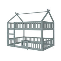 ETAGENBETT 140x200 cm Treppe grau - Grau, Holz (140/200cm) - LEBENLANG