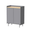 KOMMODE Velina Grau/Eiche 80 x 103 cm mit 6 Fächern - Eichefarben/Grau, Holzwerkstoff (80/103/40cm) - Vicco