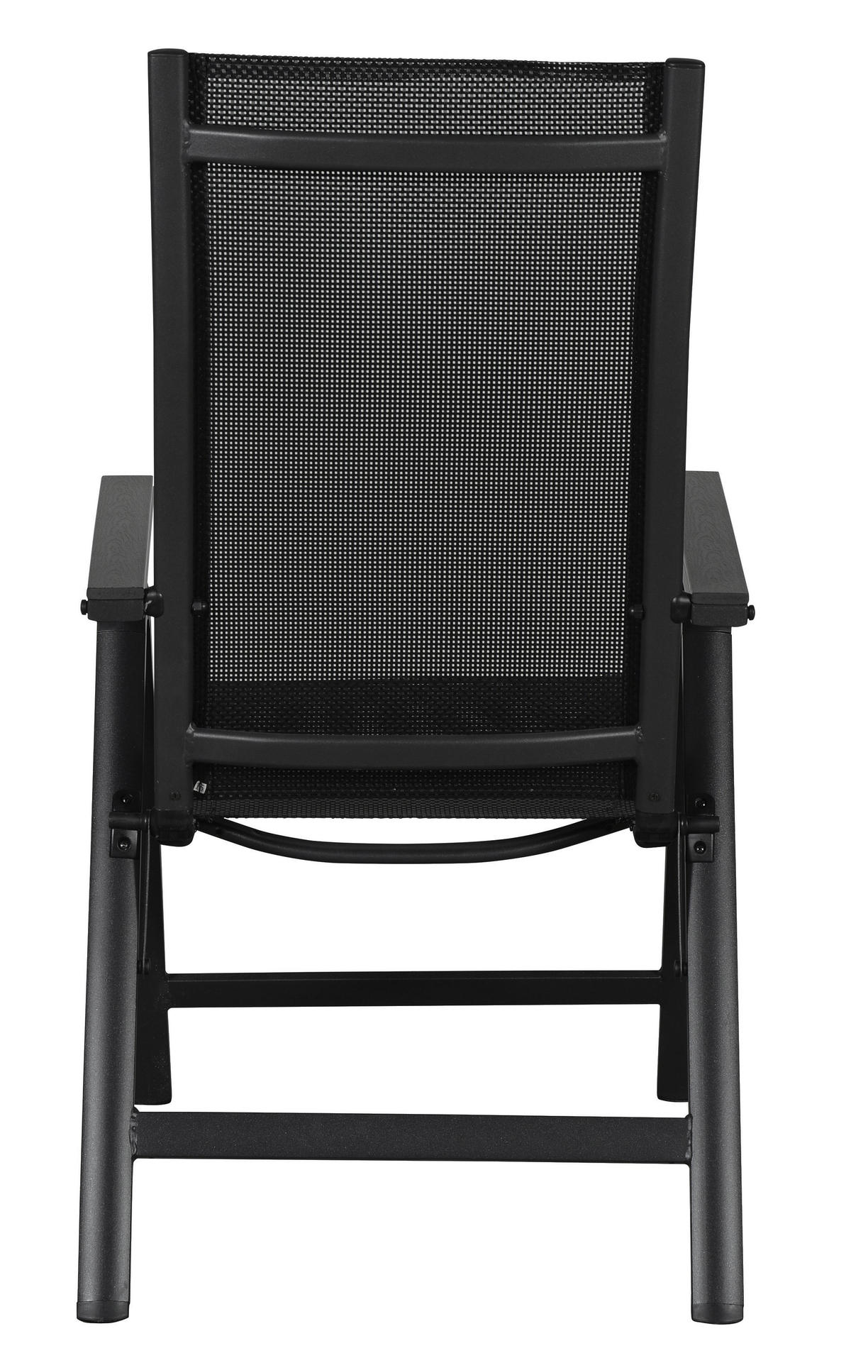 GARTENSTUHL 2er Set Schwarz - Schwarz, Holzwerkstoff (58/110/66cm) - ebuy24