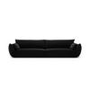 SOFA Kaelle aus Samt schwarz 4 Sitzplätze - Schwarz, Textil (110/85/248cm) - Micadoni