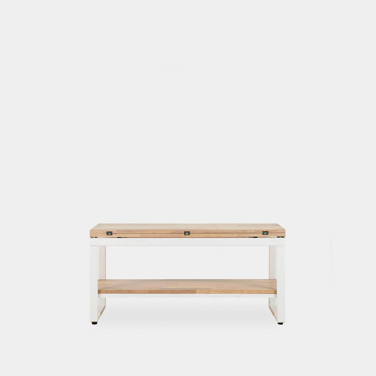 COUCHTISCH AUSZIEHBARER UND ERHÖHTER Alvi Weiß 100 cm x 49 - 61 cm - Weiß, Holz (45/100/49cm) - Klast Home