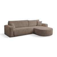 ECKSOFA mit Schlaffunktion Tokio, Braun Cordstoff - Braun, Textil (275/170cm)
