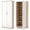 KLEIDERSCHRANK R003 Sonoma weiss - Weiß/Sonoma Eiche, Holzwerkstoff (74/180/35cm) - roe furniture