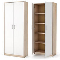 KLEIDERSCHRANK R003 Sonoma weiss - Weiß/Sonoma Eiche, Holzwerkstoff (74/180/35cm) - roe furniture