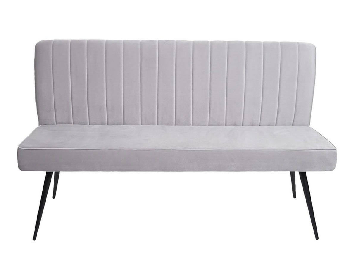 SITZBANK Hellgrau - Hellgrau, Metall (160/90/60cm) - MCW