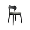 WOHNZIMMER STUHL KT64, Holzfarbe: Schwarz - Schwarz/Grau, Holz/Textil (48/80/51cm) - MIRJAN24