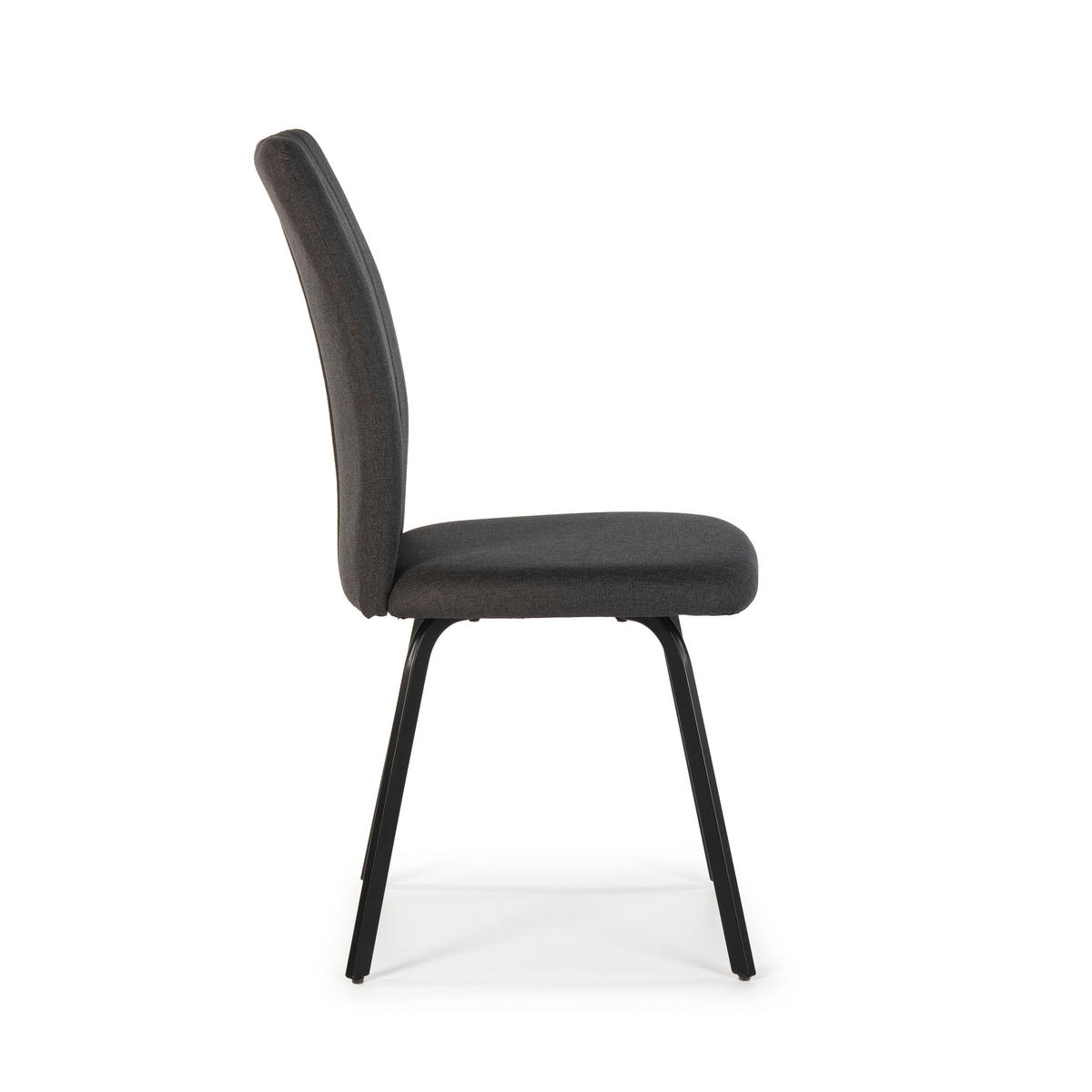 ESSZIMMERSTUHL Pretty Grau 45.5/57/48 cm 4er-Set - Dunkelgrau, Textil (57/48/45.5cm) - Calicosy