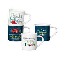 KAFFEEBECHER-SET Camping bunt 360 ml 4-tlg. - Multicolor, Keramik (0.36L) - Ritzenhoff Breker