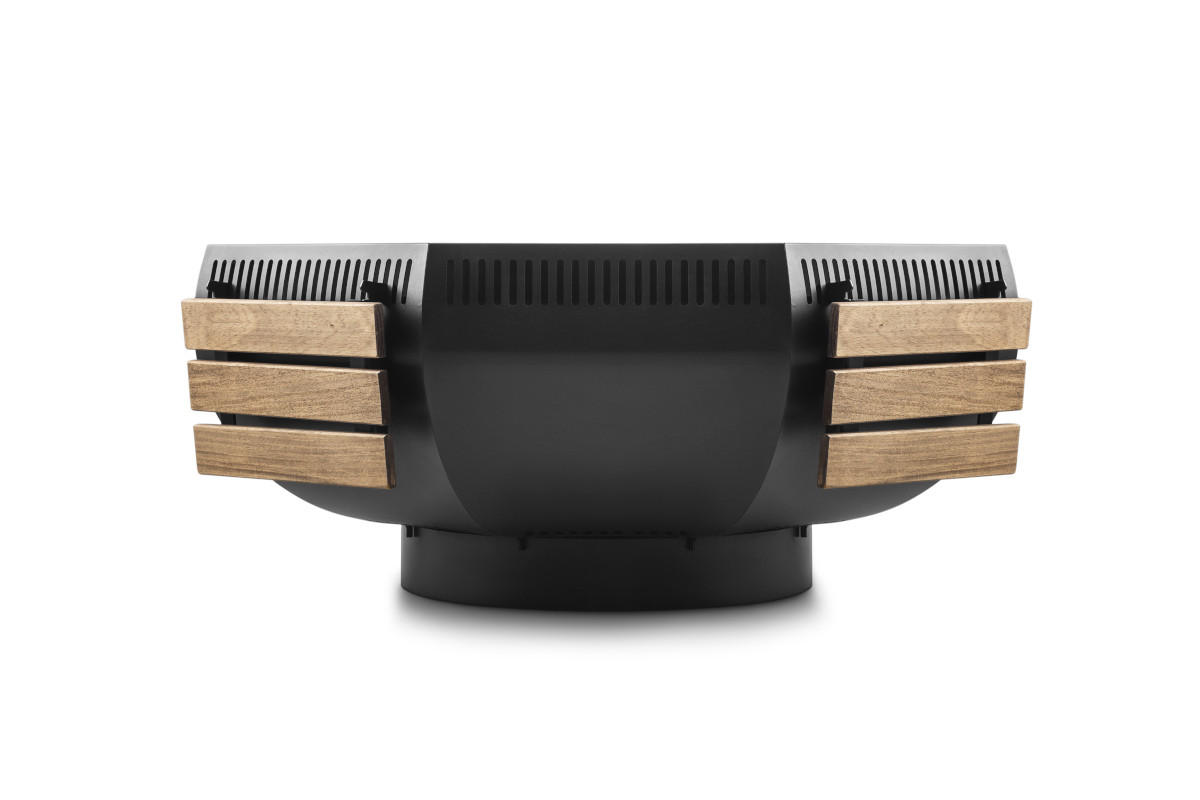 FEUERSCHALE mit Grillring und Grillplatte WOX Schwarz 115 x 115 x 50 cm 96 kg pulverbeschichtet - Schwarz, Metall (115/50/115cm) - The Favilla