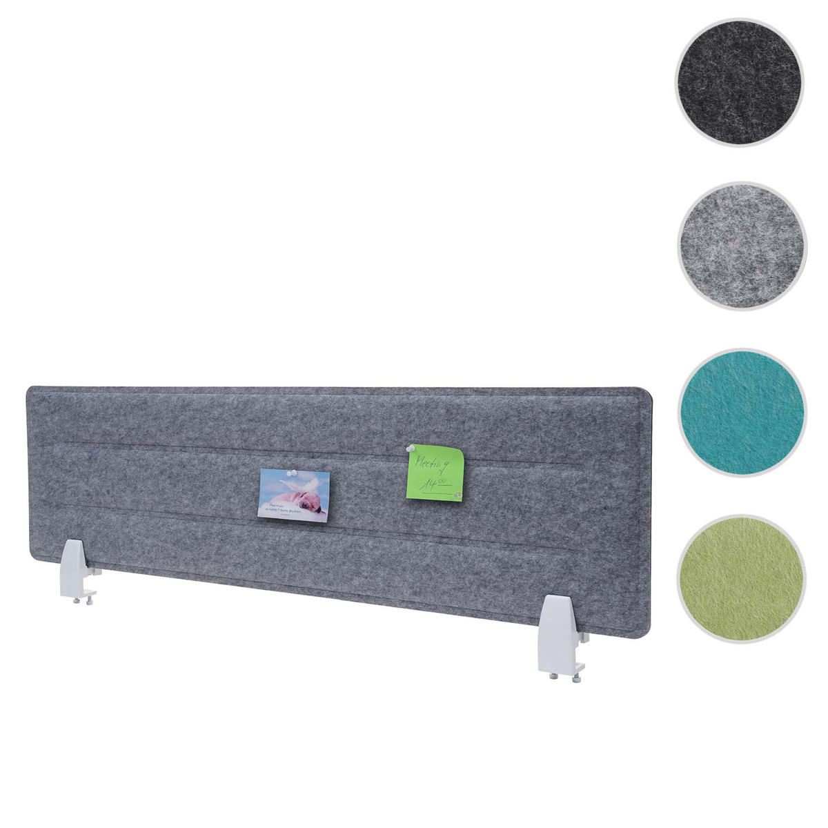 TISCHTRENNWAND Grau - Grau, Textil (100/30/1cm) - MCW