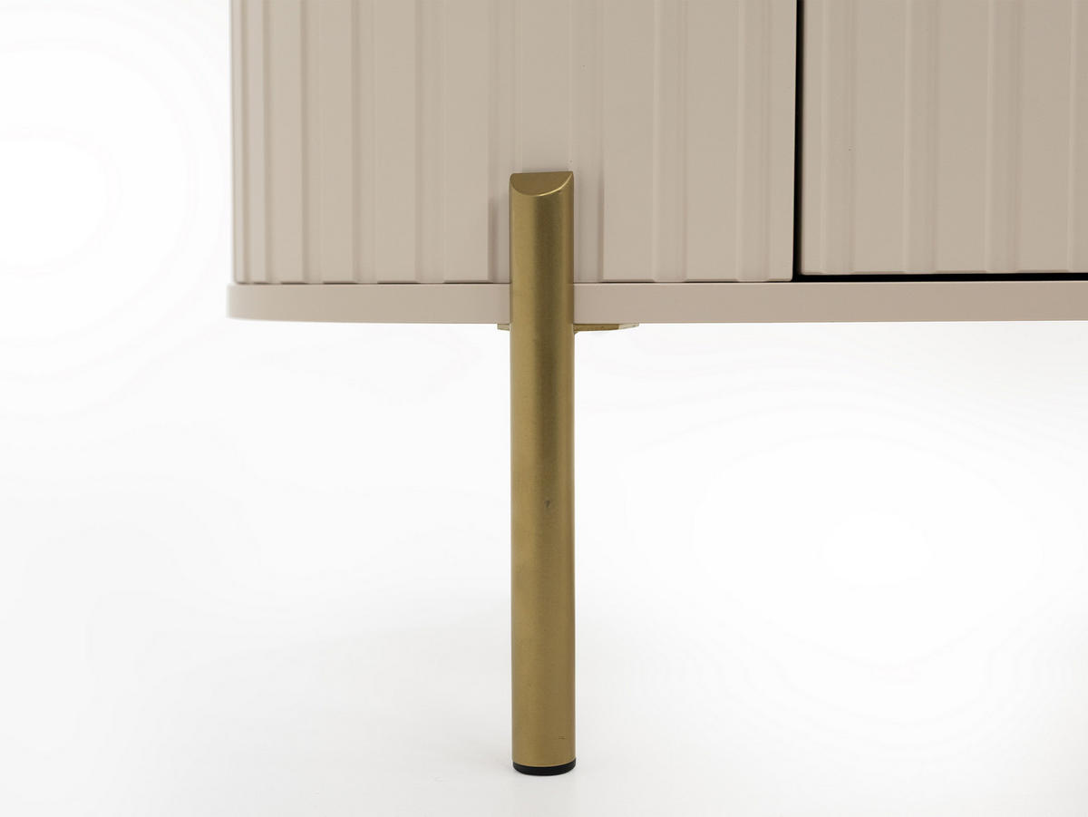 COUCHTISCH Sepiroz 1S - Sandfarben/Goldfarben, Holzwerkstoff/Metall (55/100/39cm) - MIRJAN24