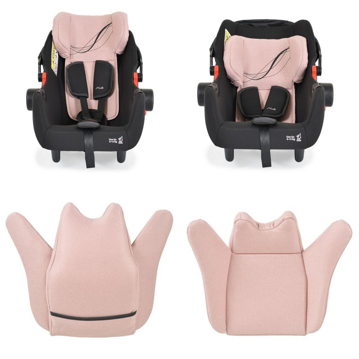 BABYSCHALE i-Size Multi (40 - 87cm) rosa Gruppe 0+ Fußabdeckung Kopfstütze Gurt - Rosa, Kunststoff (33/73/42cm) - Moni