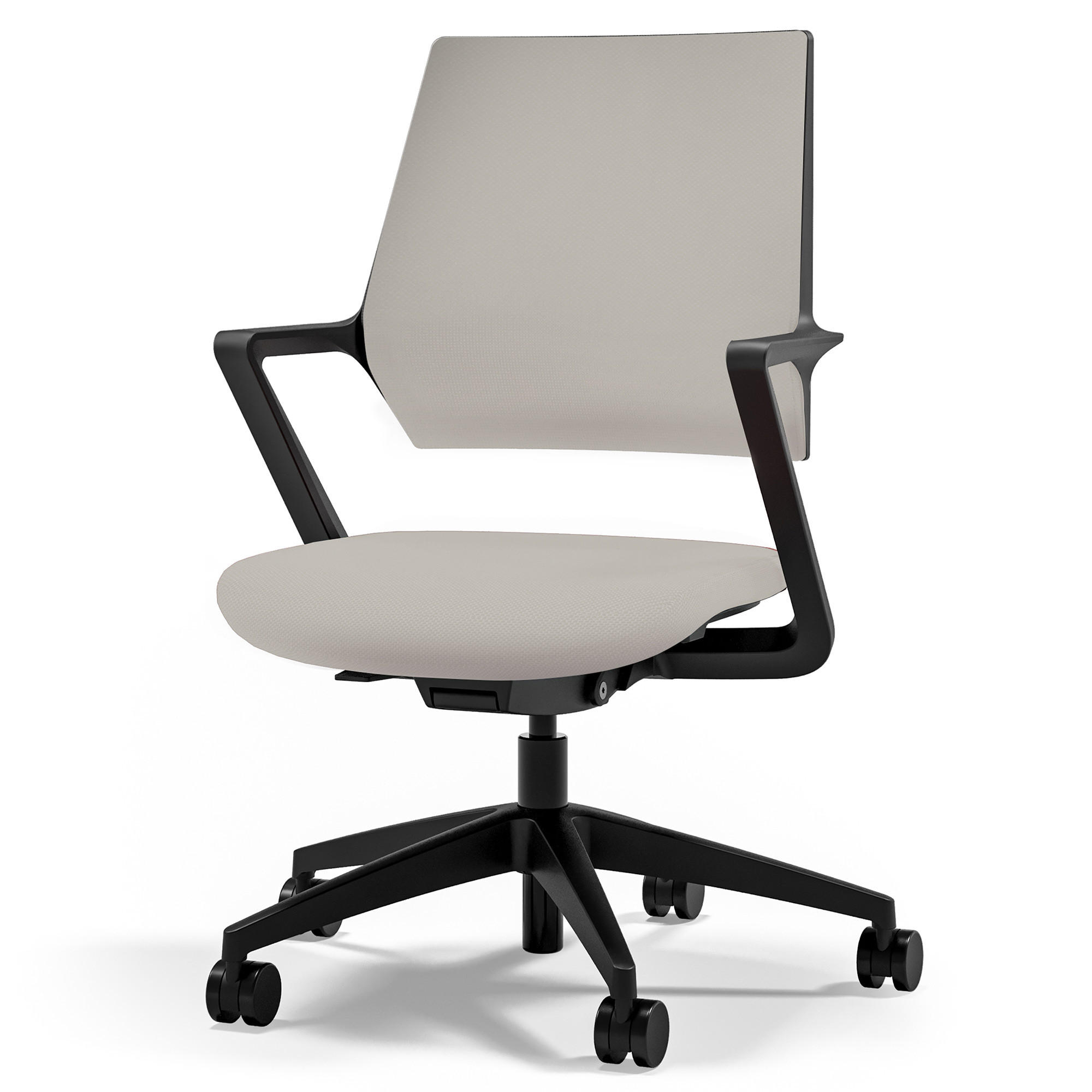 DREHSTUHL Ergonomischer Bürostuhl Asolo mit Polsterrücken / Weiß Ergonomischer Polsterrücken - Weiß, Textil (59.5/97.5/45cm) - ASSMANN
