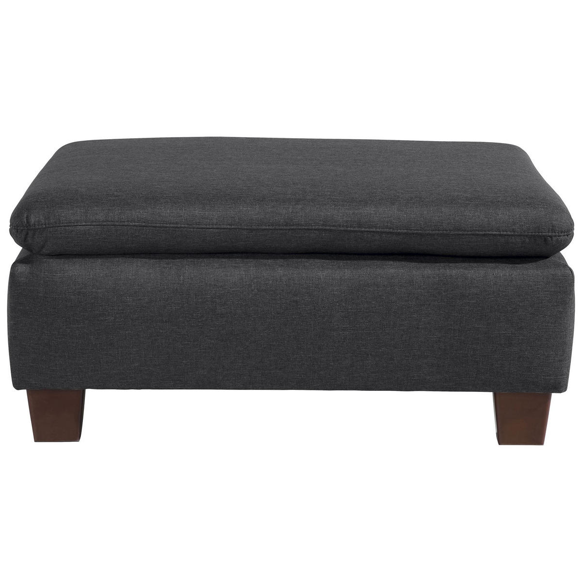 POLSTERHOCKER Kaylil Flachgewebe graphit - Graphitfarben, Kunststoff (90/43/60cm) - 58aufmkessel