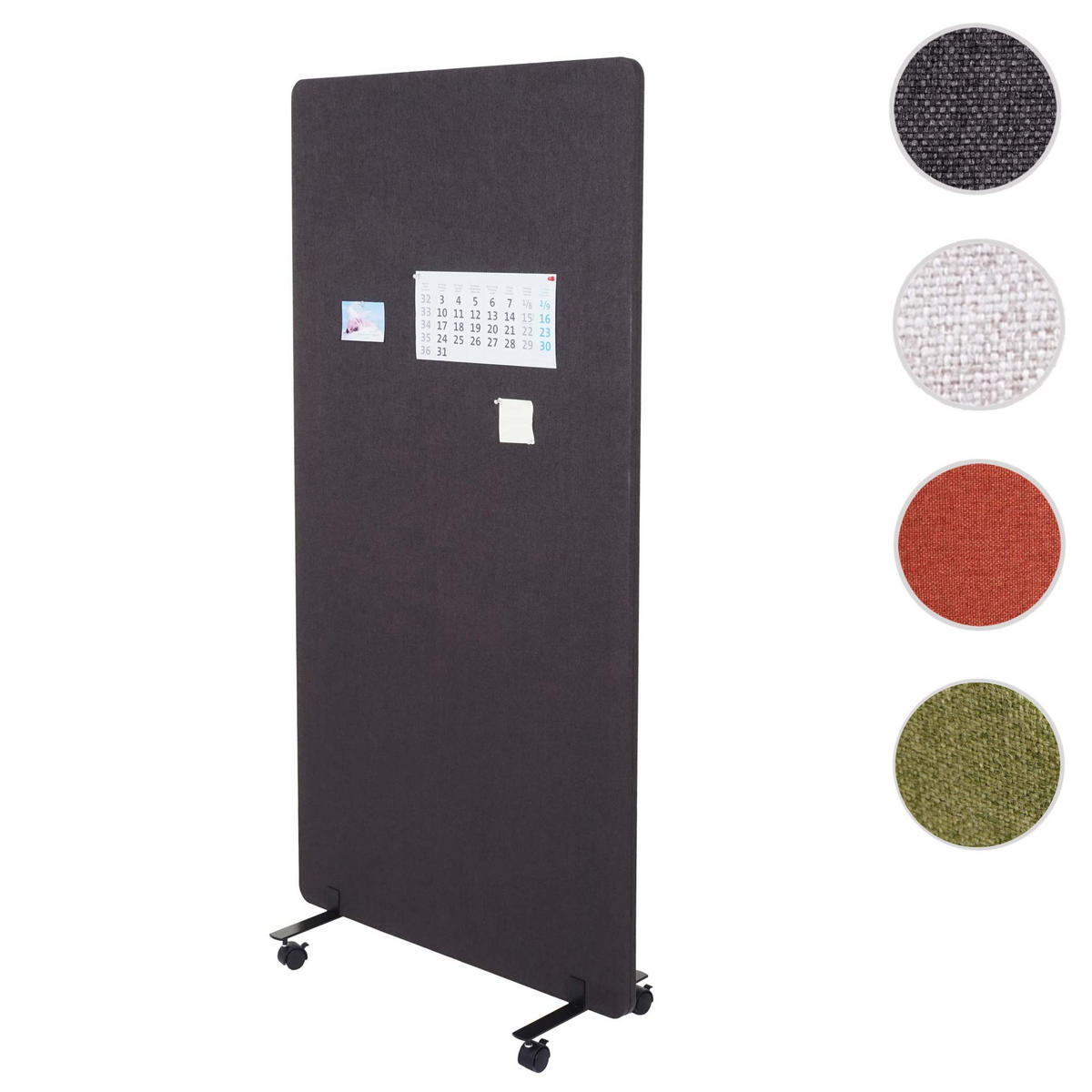 AKUSTIK-TRENNWAND Dunkelbraun - Dunkelbraun, Textil (80/167/39cm) - MCW