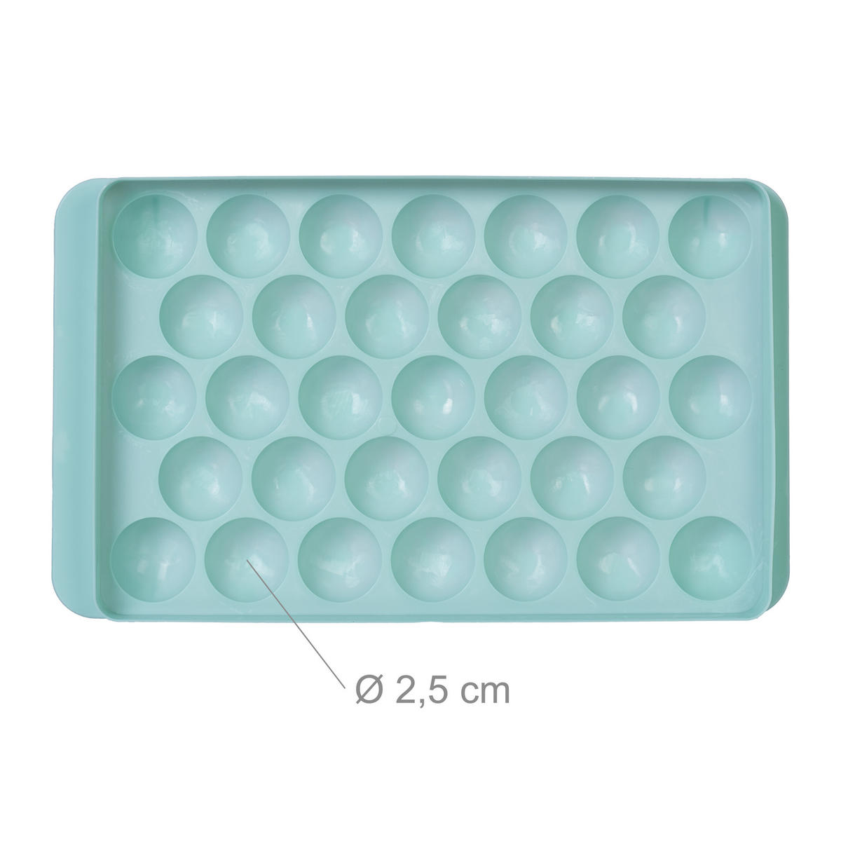 4XEISWÜRFELFORM - Türkis, Kunststoff (24.5/3/14.5cm) - Relaxdays