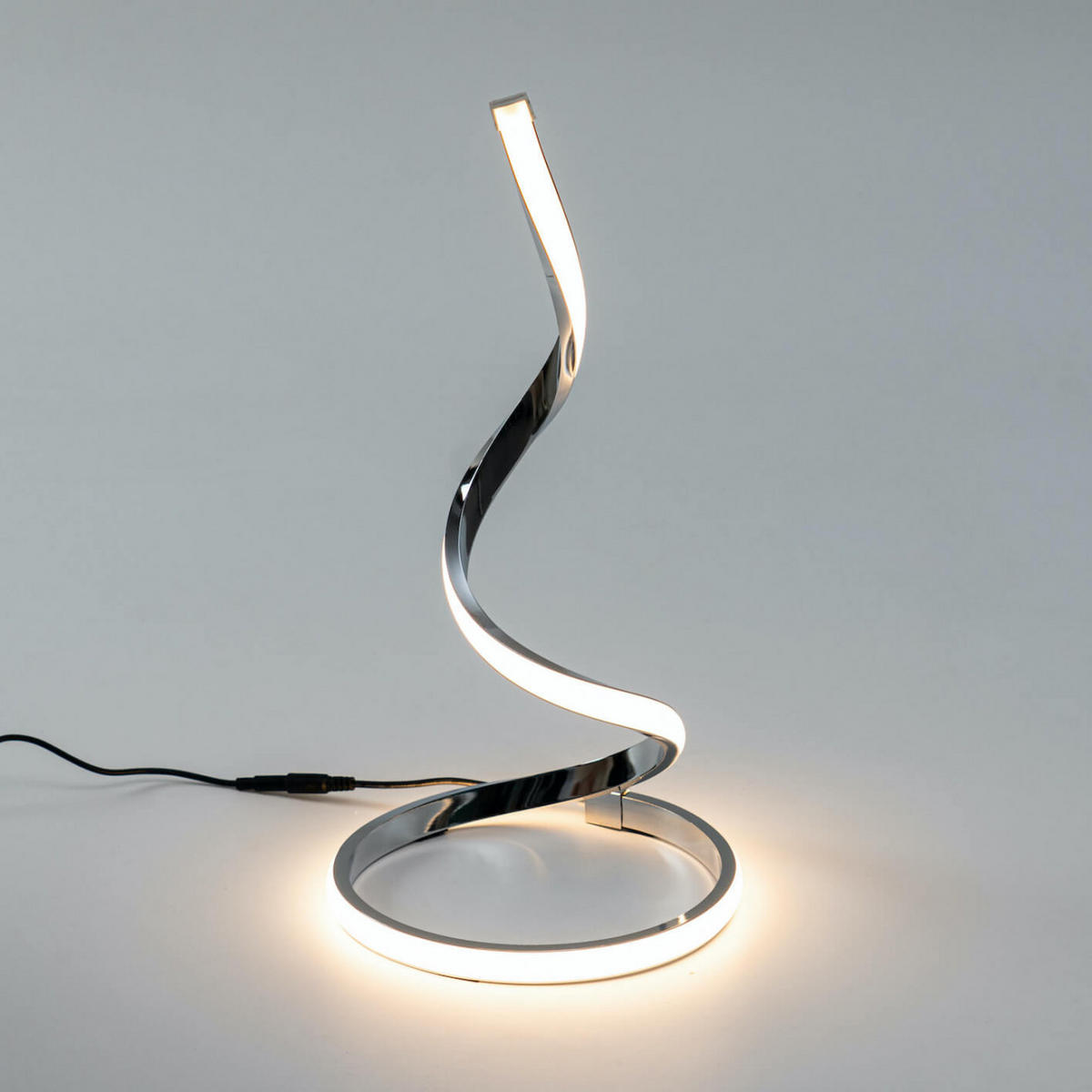 LAMPE Jara, Silber/Chrom, 42cm - Chromfarben, Metall (22/22/42cm) - KOSILUM
