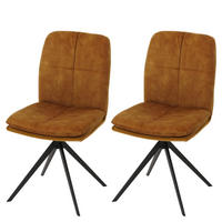 ESSZIMMERSTUHL Gelb 2er-Set - Gelb, Textil (47/90/56cm) - MCW