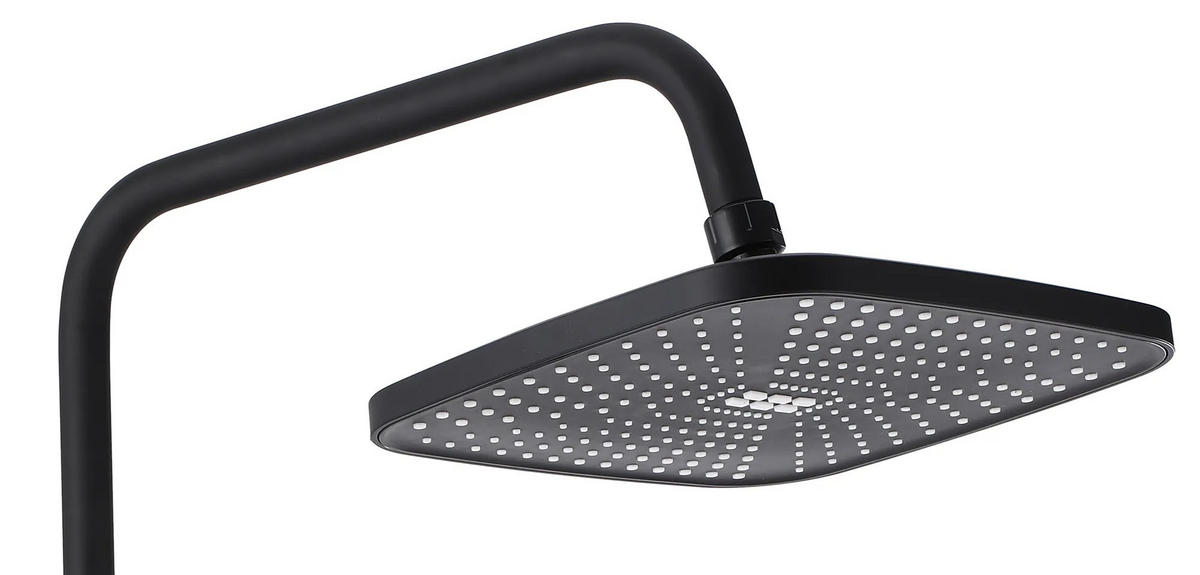 DUSCHGARNITUR Rea Storm Black Matt - Schwarz, Metall (30/136/45cm) - REA
