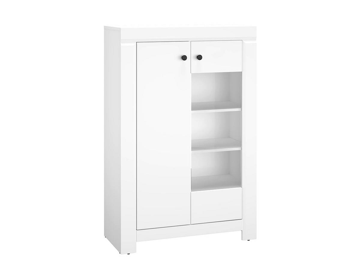 VITRINE – 92 cm – Lahti – Weiß - Weiß, Holzwerkstoff (92/140/42cm) - hi-markt