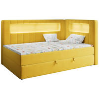 BOXSPRINGBETT JUNIOR GOLD 3 90/200 Gelb - rechte Seite - Gelb, Holz/Textil (90/200cm) - MKS