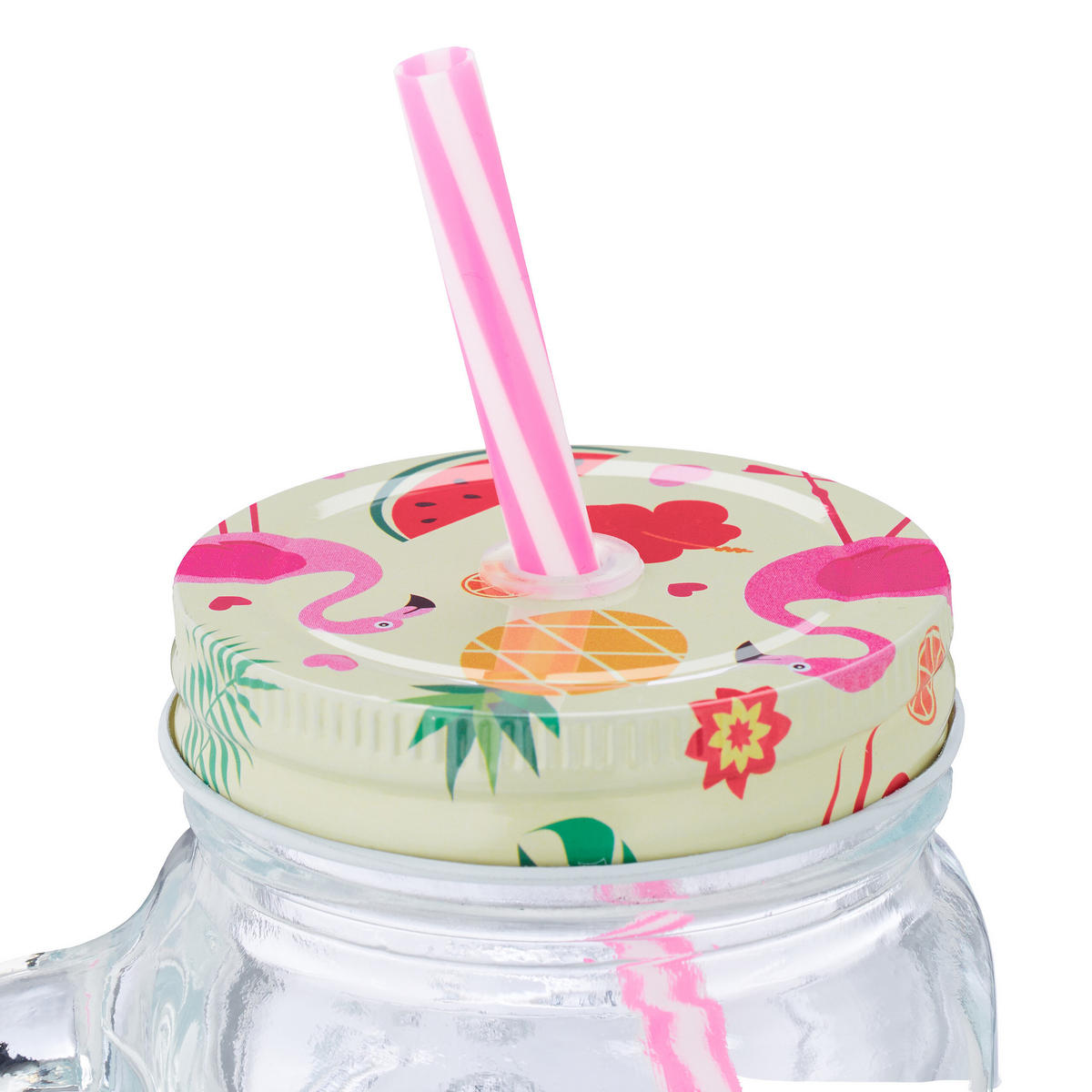 8XTRINKGLAS - Multicolor, Glas/Metall (0.5L) - Relaxdays
