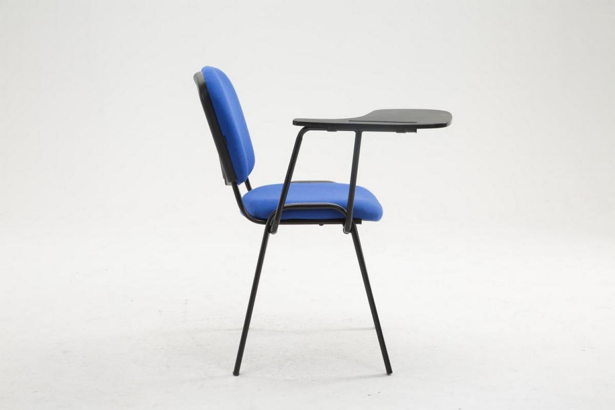 BESUCHERSTUHL Stoff Blau - Blau/Schwarz, Textil/Metall (53/81/71cm) - CLP