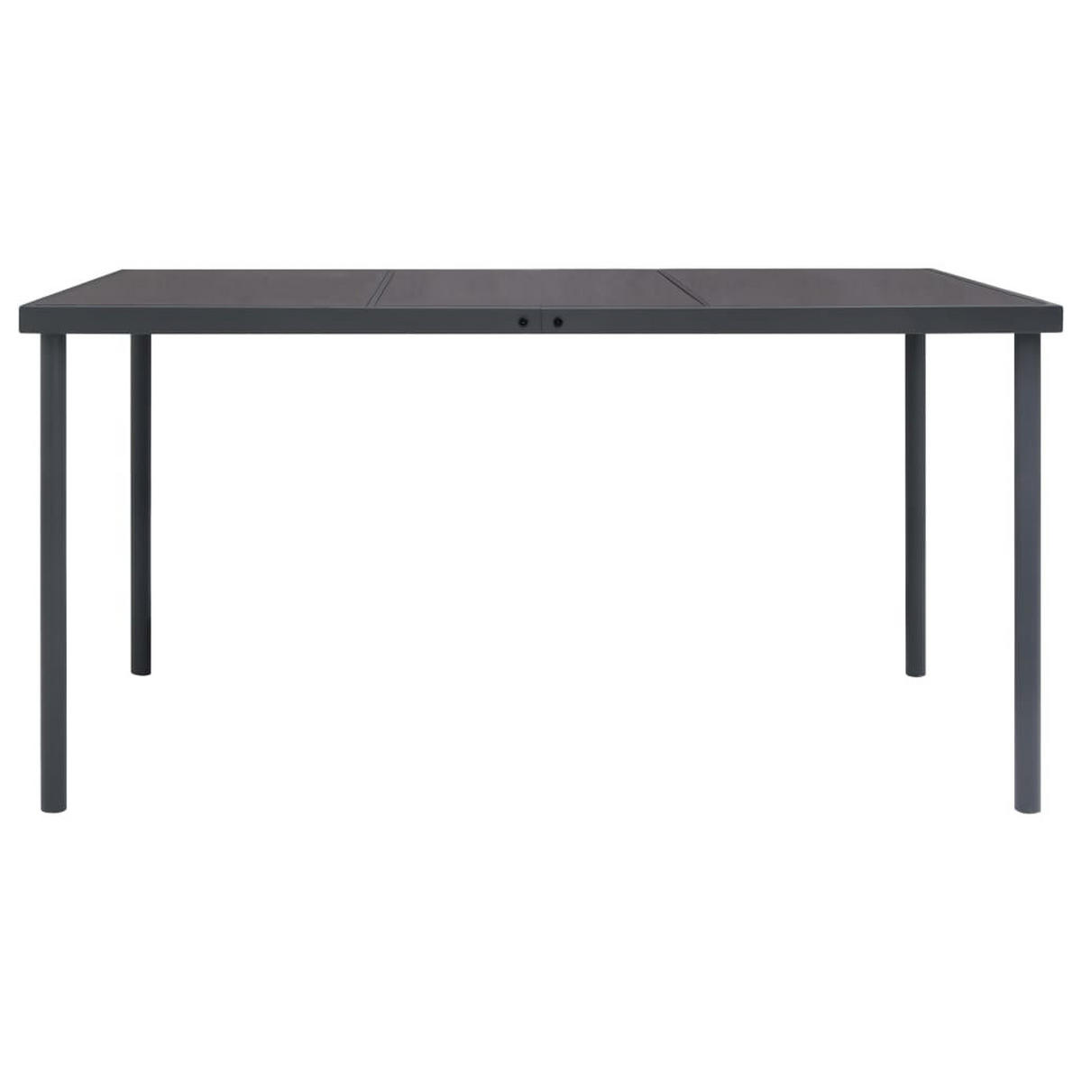 GARTENTISCH Melo Anthrazit 150x90x74 cm Stahl - Anthrazit, Metall (150/90/74cm) - DELUKE